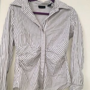 Black & white striped flannel